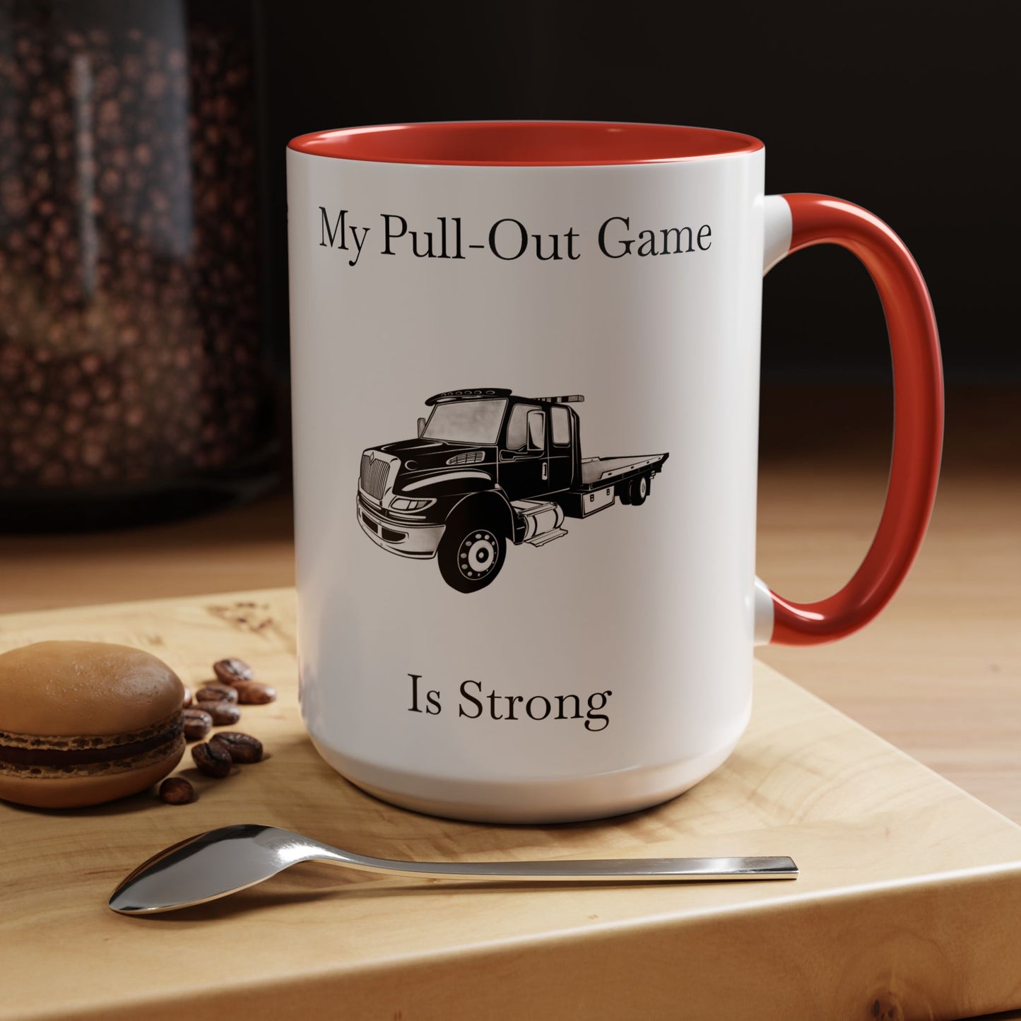 Pull Out Flatbed Tow Truck 2-Tone Coffee Mug