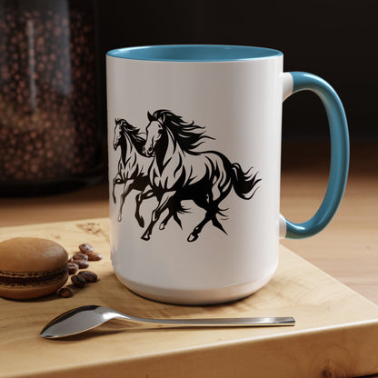 Horsin' Around 2-Tone Coffee Mug
