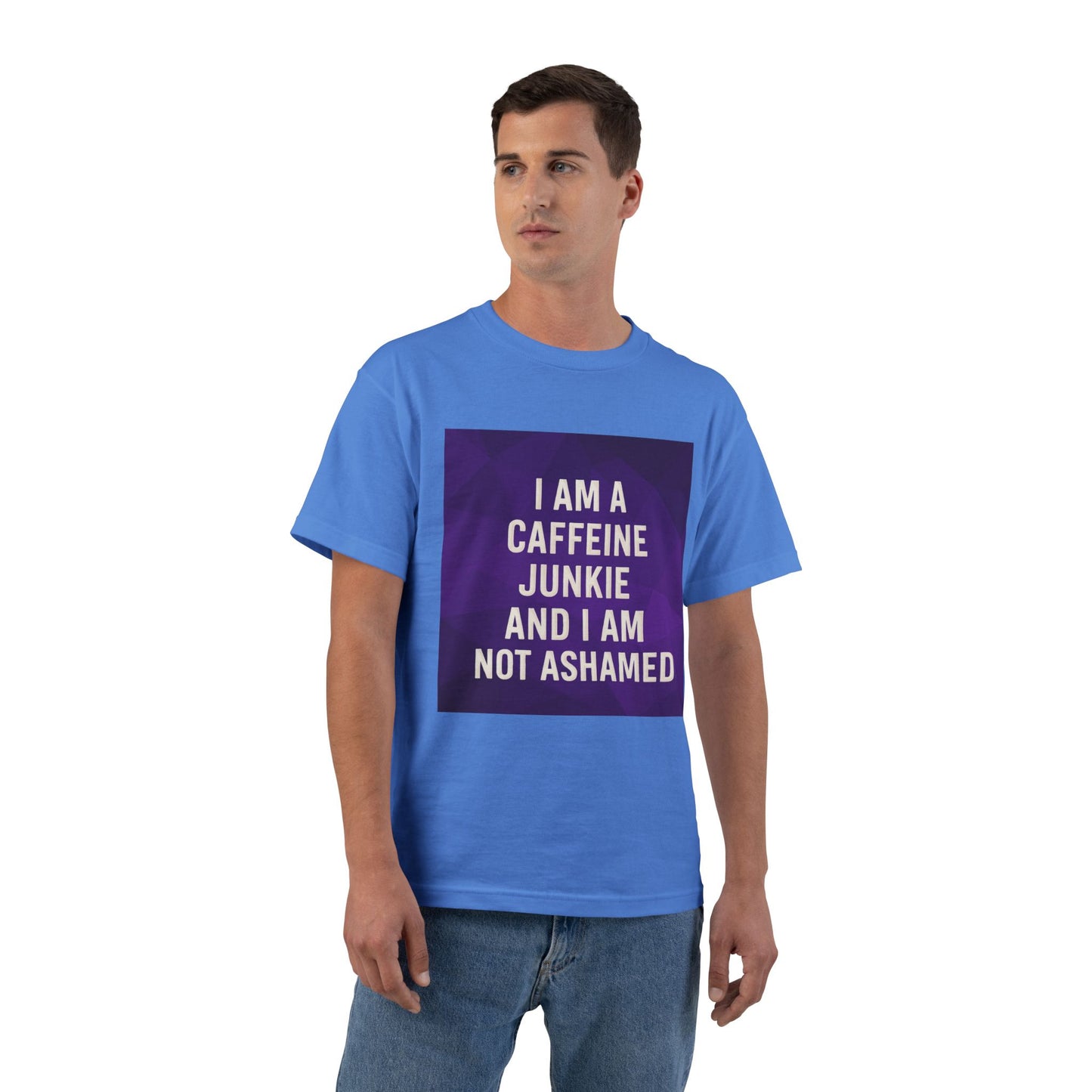 Caffeine Junkie Men's Short-Sleeve Crewneck Tee