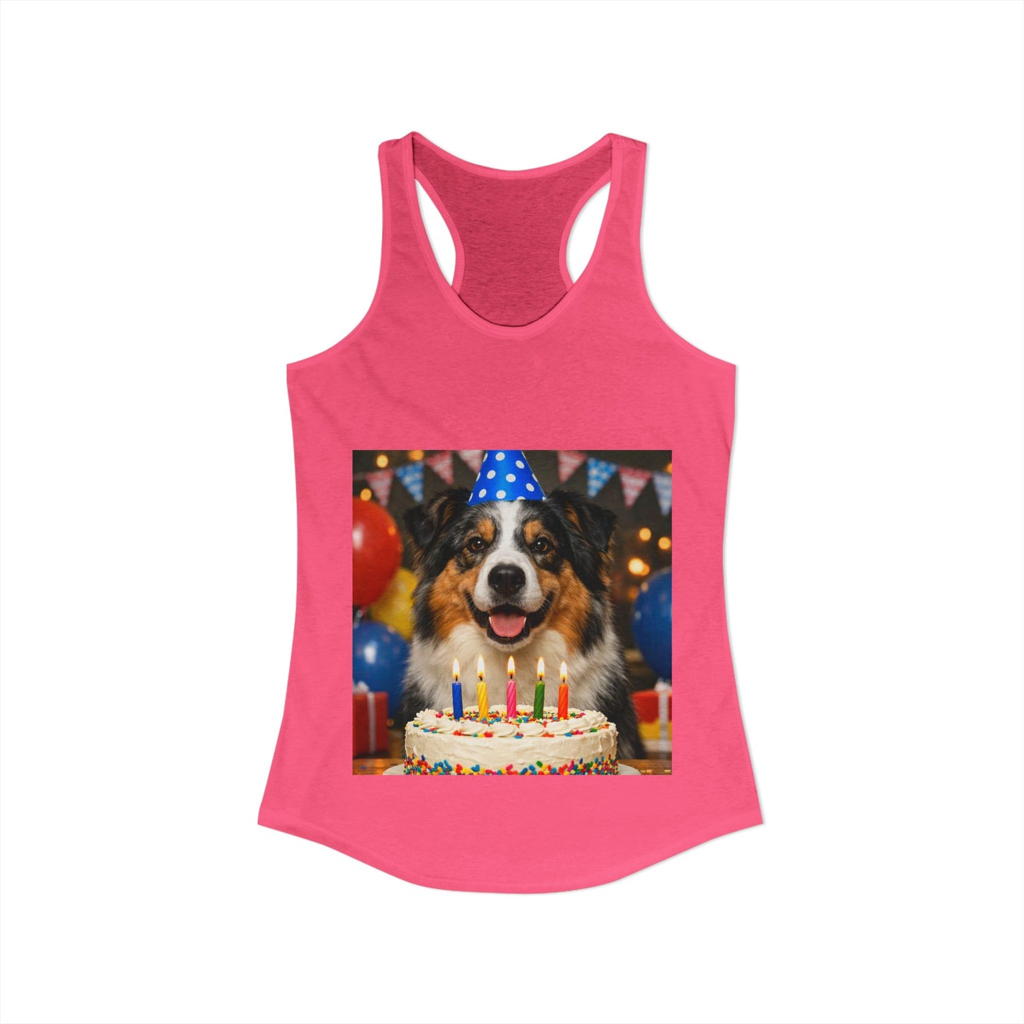 Birthday Buddy Aussie Women's Racerback Tank
