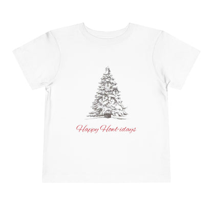 Happy Howl-idays Toddler Unisex Short Sleeve Crewneck Tee
