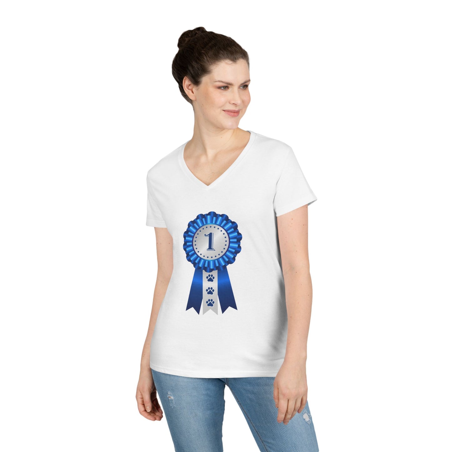 Show Ribbon Women's V-Neck T-Shirt