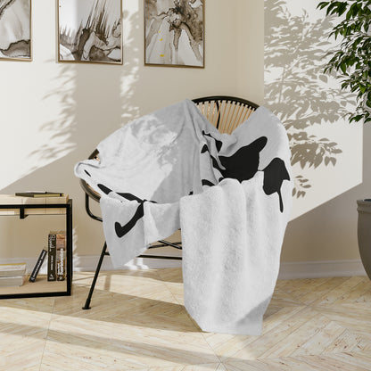 Basenji Silhouette Velveteen Microfiber Blanket