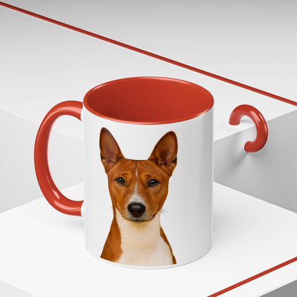 Basenji Head 2-Tone Coffee Mug
