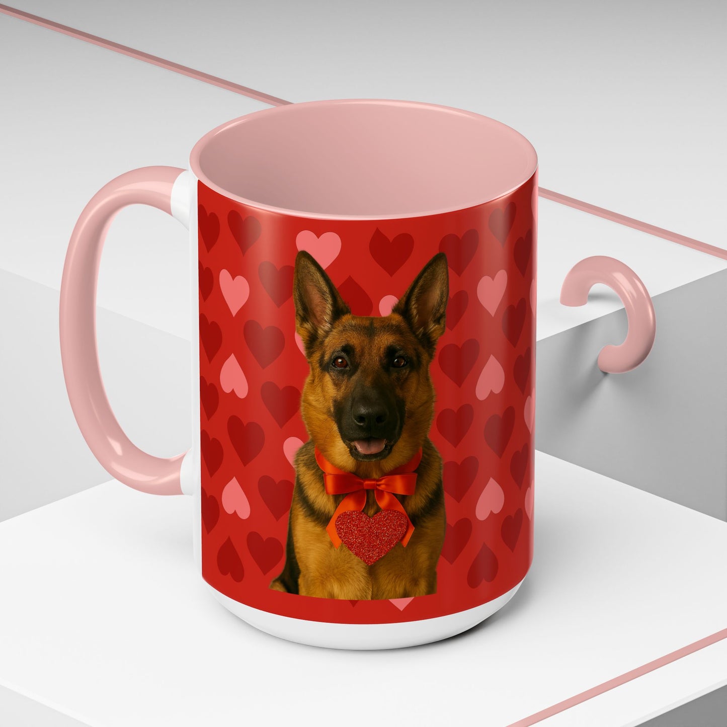 Cupid's Companion German Shepherd 2-Tone Coffee Mug