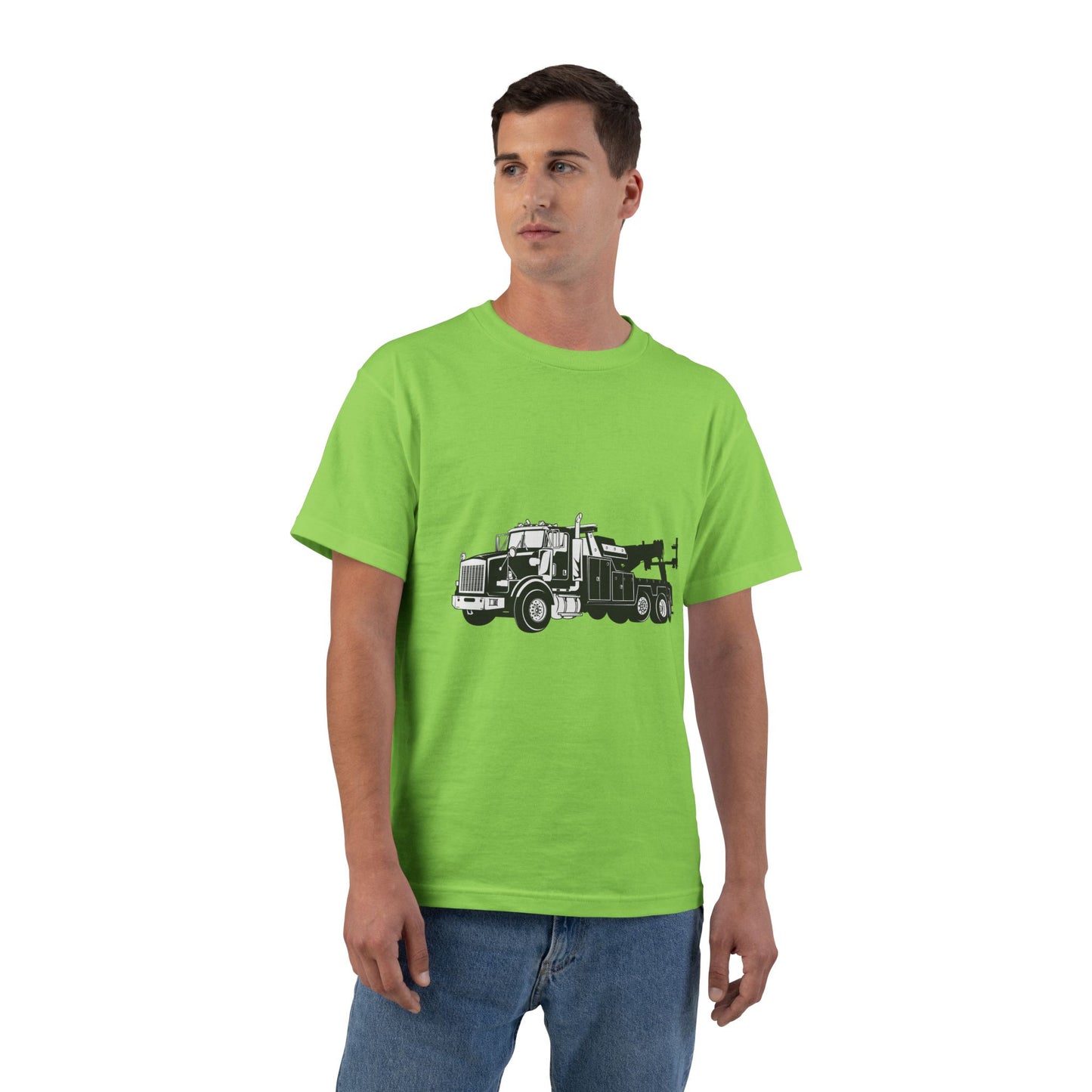 Heavy Tow Truck Men's Short-Sleeve Crewneck Tee