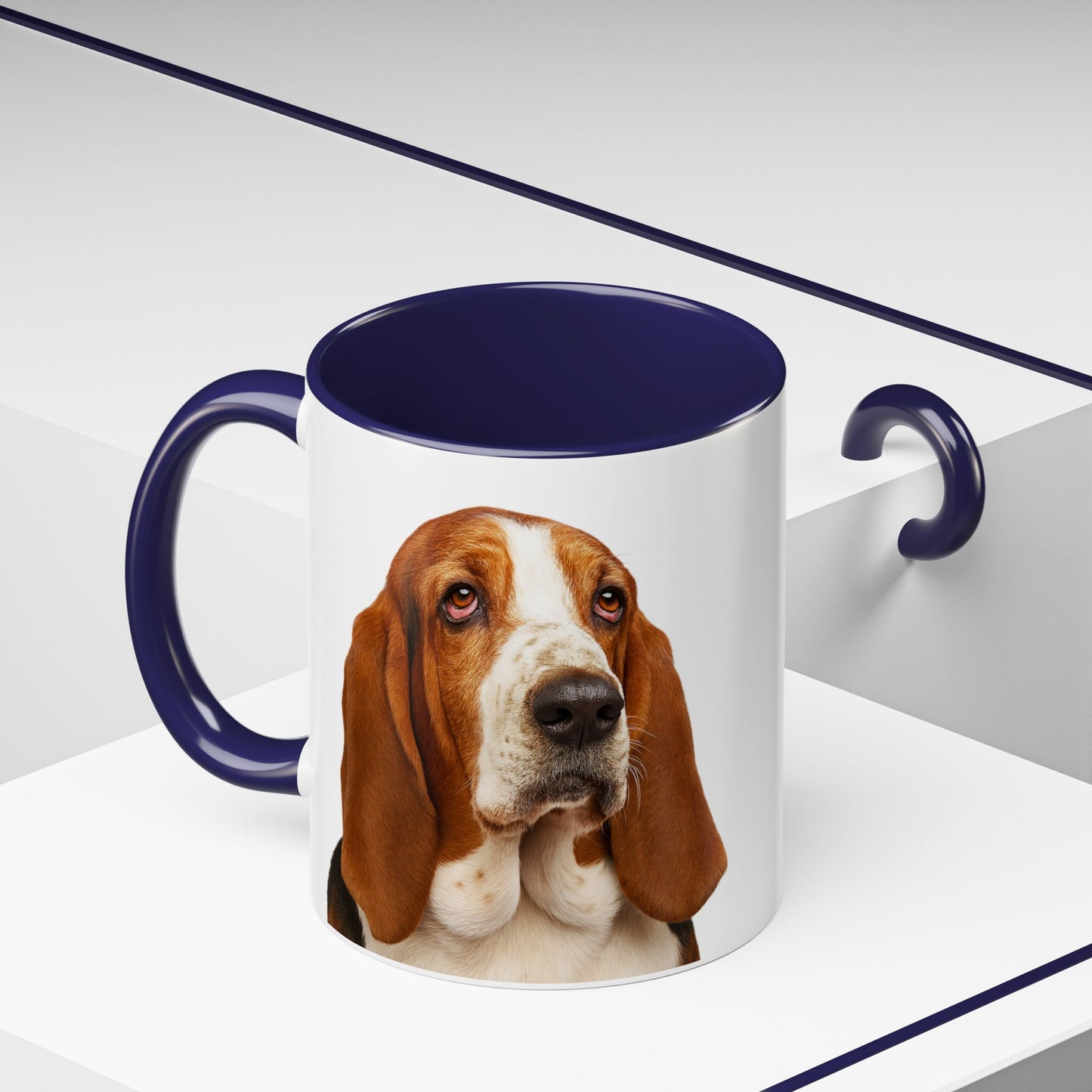 Basset Head 2-Tone Coffee Mug