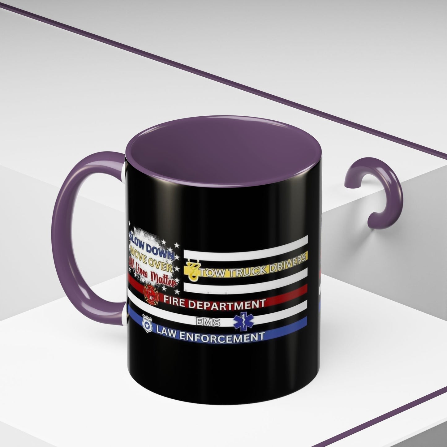 Slow Down Move Over Flag 2-Tone Coffee Mug