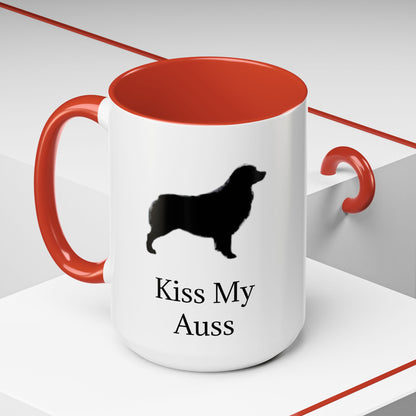 Kiss My Auss 2-Tone Coffee Mug