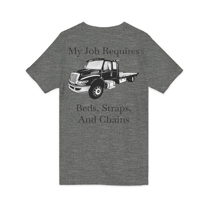 Beds, Straps, And Chains Unisex Short Sleeve V-Neck Tee