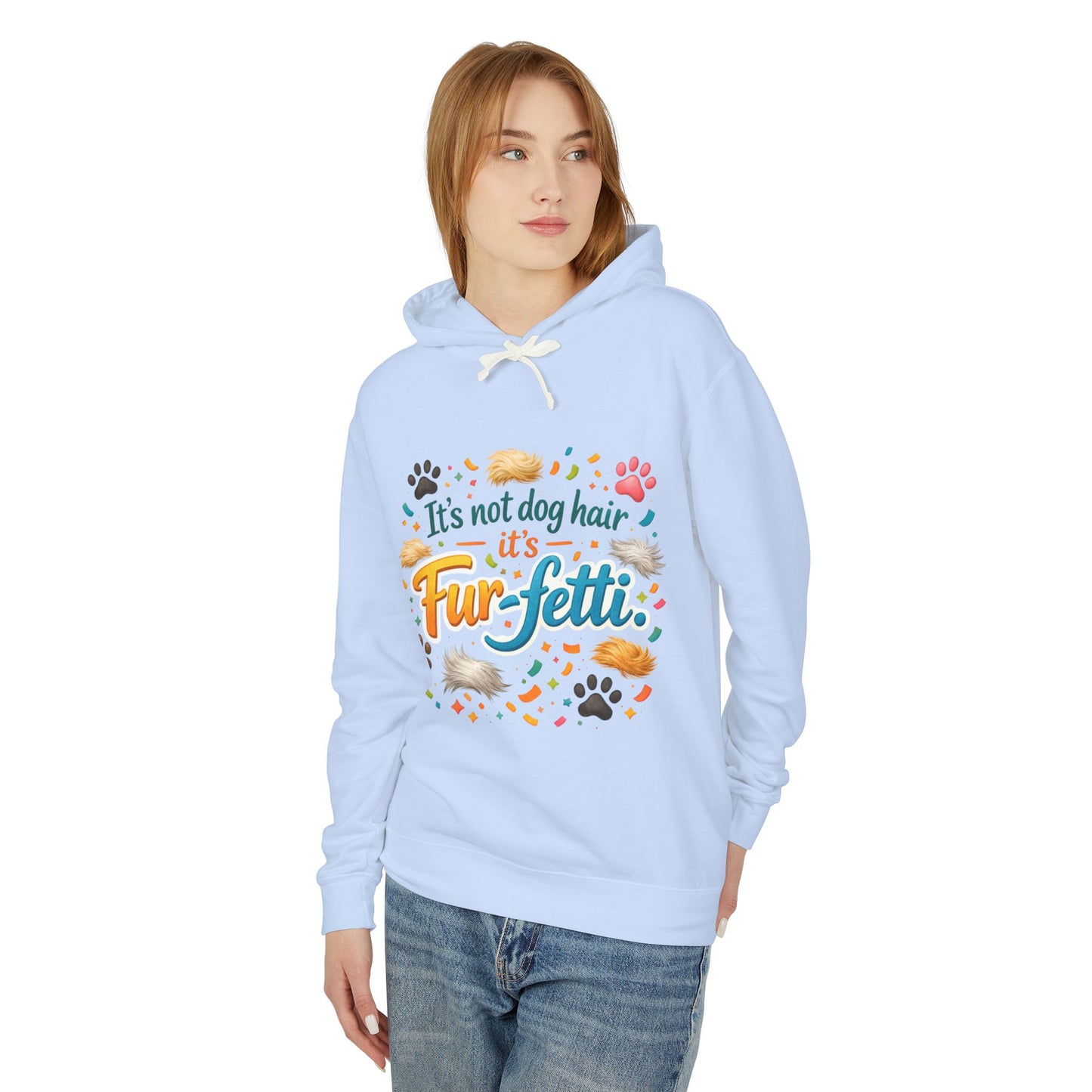 Fur-Fetti Dog Unisex Lightweight Hoodie