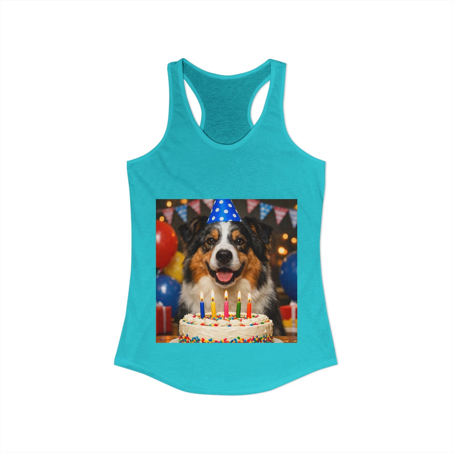 Birthday Buddy Aussie Women's Racerback Tank