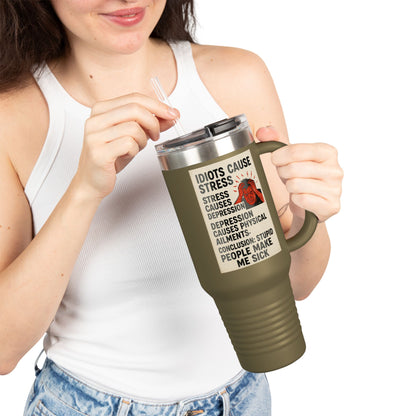 Stupid People Insulated Travel Mug