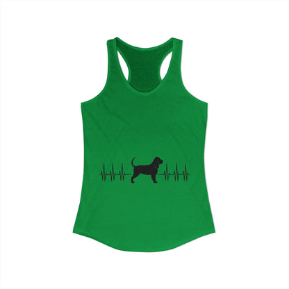 My Heart Beats For Bloodhounds Women's Racerback Tank
