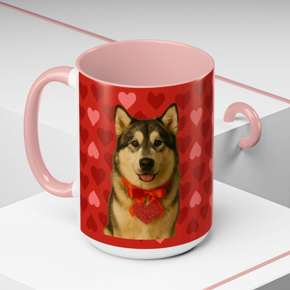 Cupid's Companion Malamute 2-Tone Coffee Mug