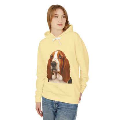 Basset Head Unisex Lightweight Hoodie