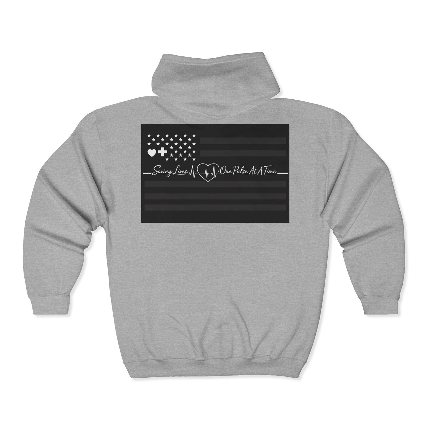 Thin White Line Unisex Full Zip Hoodie