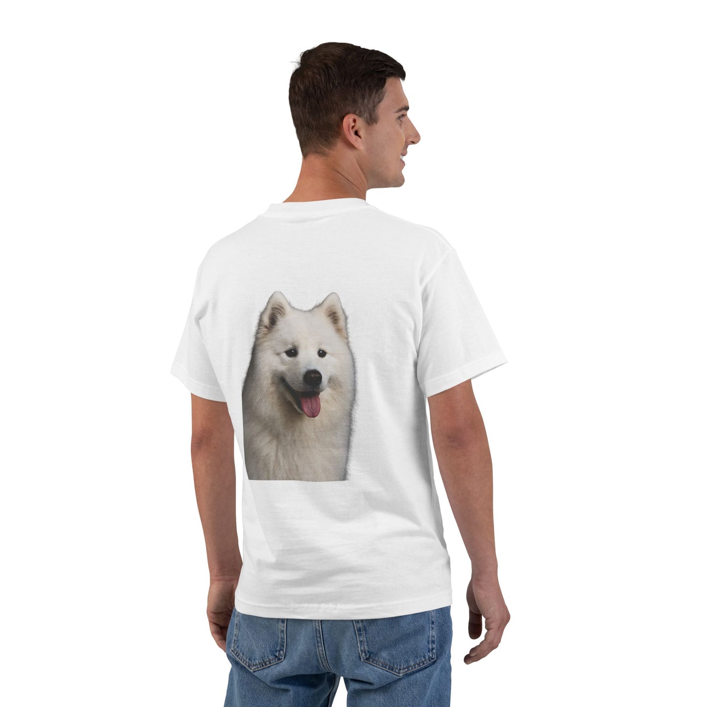 Samoyed Head Men's Short-Sleeve Crewneck Tee