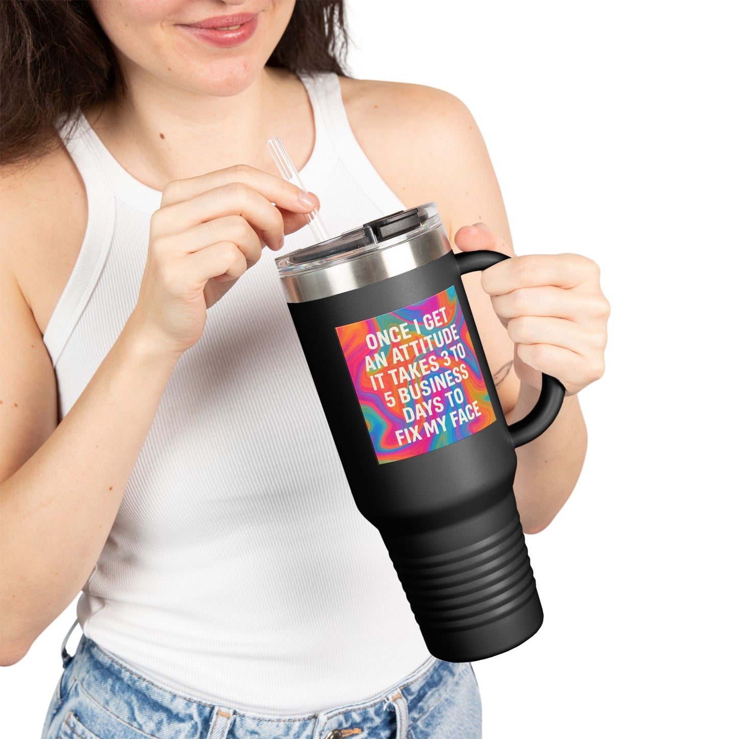 Fix My Face Insulated Travel Mug