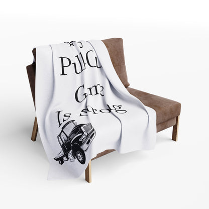 Pull Out Flatbed Tow Truck Arctic Fleece Blanket