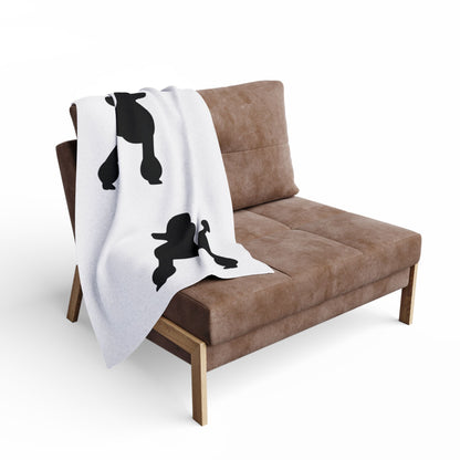Poodle Silhouette Arctic Fleece Blanket