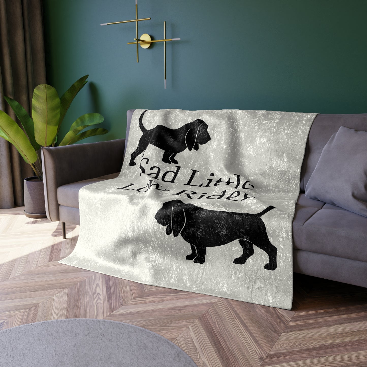 Sad Little Low Rider Crushed Velvet Blanket
