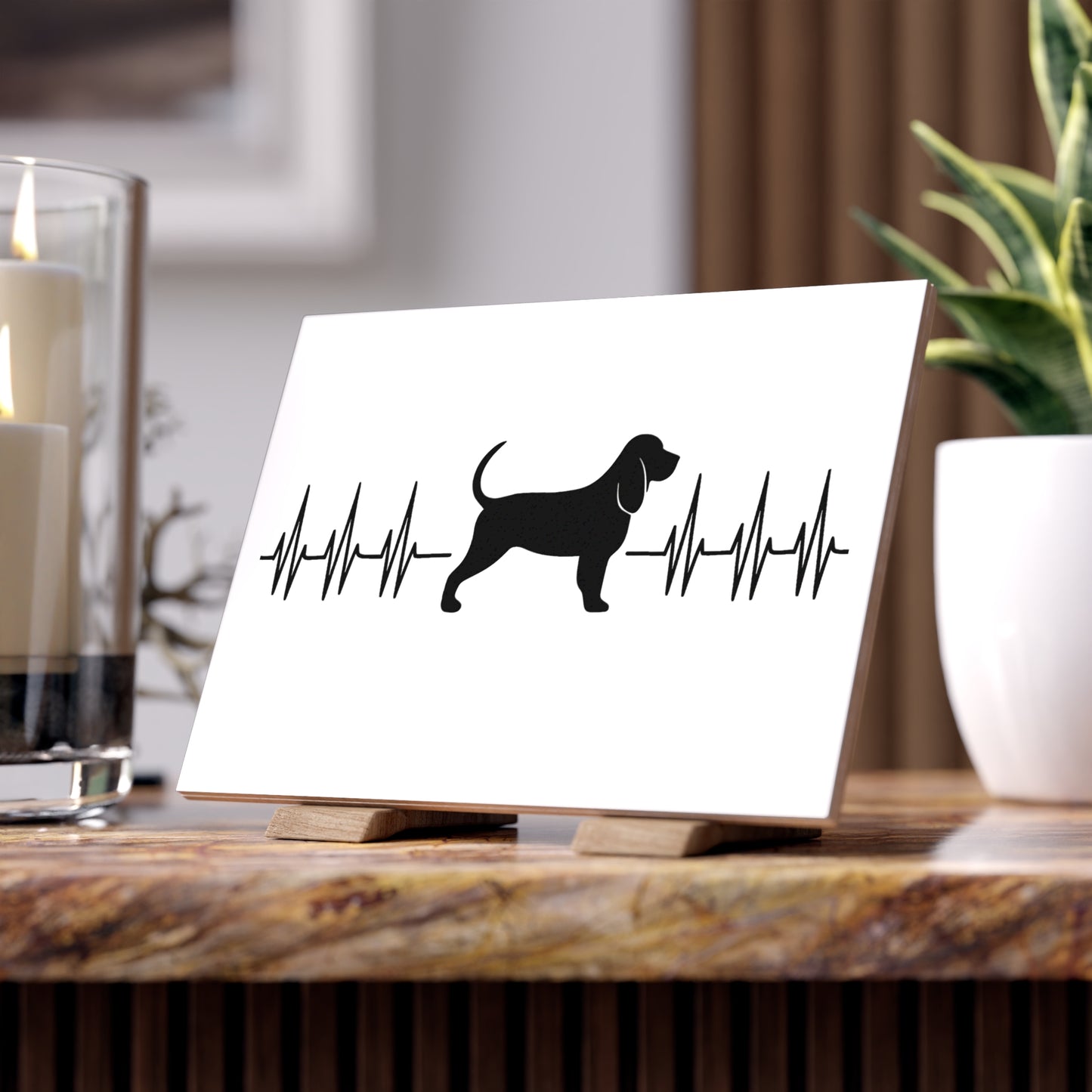 My Heart Beats For Bloodhounds Ceramic Photo Tile