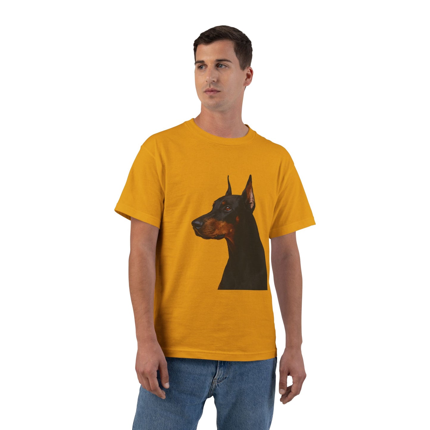 Doberman Head Men's Short-Sleeve Crewneck Tee