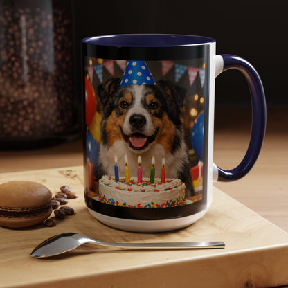 Birthday Buddy Aussie 2-Tone Coffee Mug