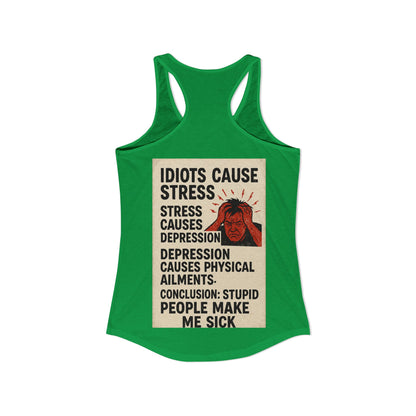 Stupid People Women's Racerback Tank