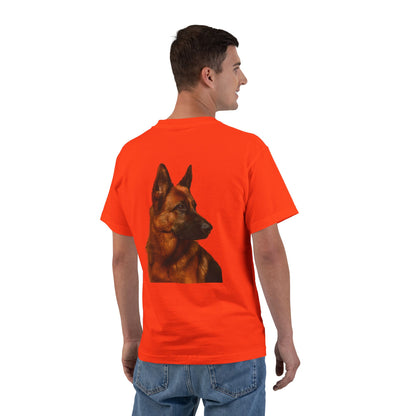 German Shepherd Head Men's Short-Sleeve Crewneck Tee