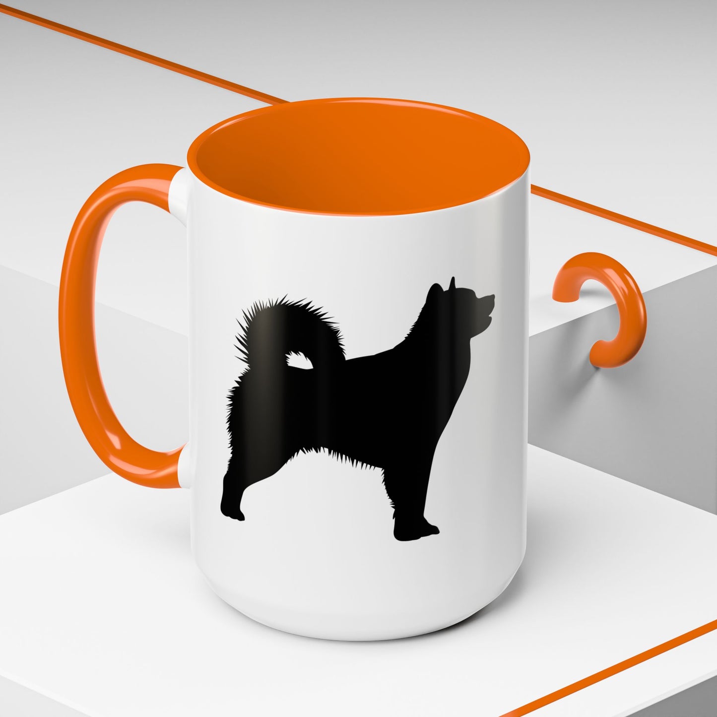 Malamute Silhouette 2-Tone Coffee Mug