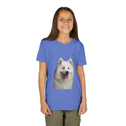 Samoyed Head Youth Unisex Short Sleeve Crewneck Tee