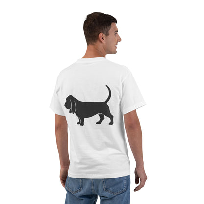 Basset Silhouette Men's Short-Sleeve Crewneck Tee