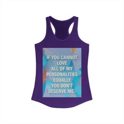 All Of My Personalities Women's Racerback Tank