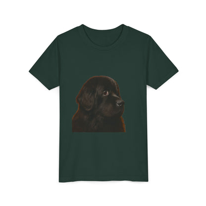 Newfie Head Youth Unisex Short Sleeve Crewneck Tee