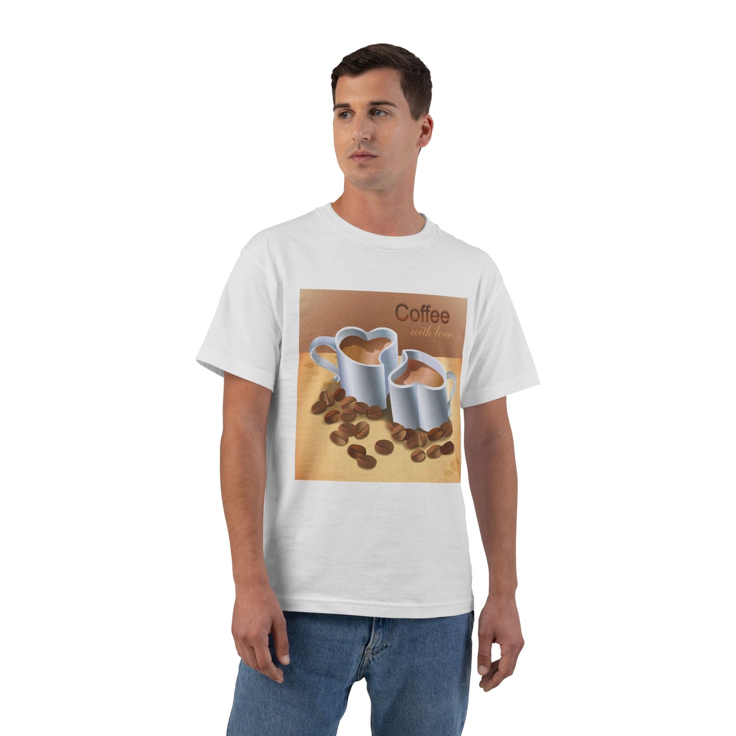 Coffee With Love Men's Short-Sleeve Crewneck Tee