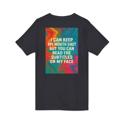 Subtitles Unisex Short Sleeve V-Neck Tee