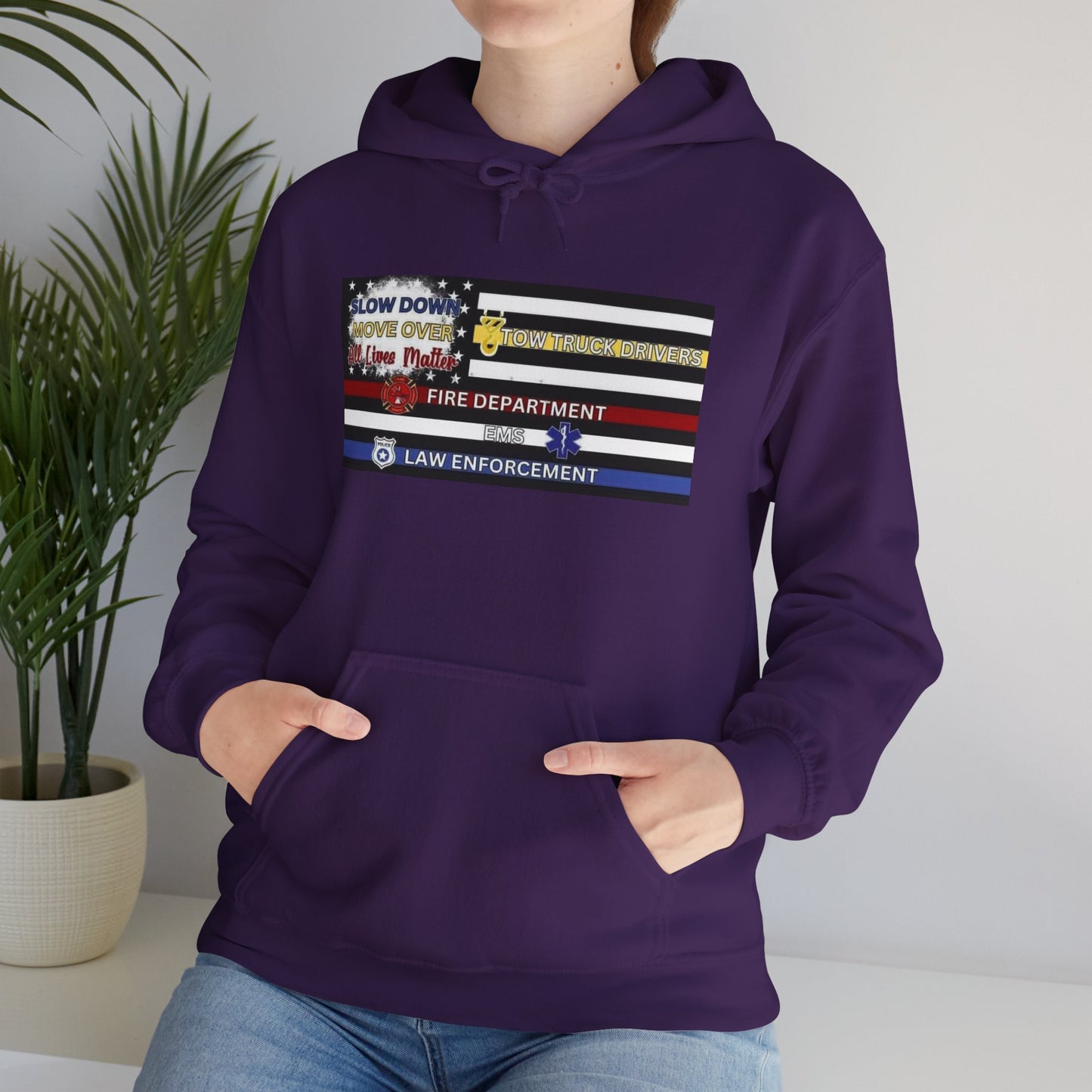 Slow Down Move Over Flag Unisex Hoodie