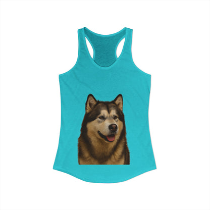 Malamute Head Women's Racerback Tank