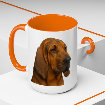 Bloodhound Head 2-Tone Coffee Mug