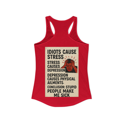 Stupid People Women's Racerback Tank
