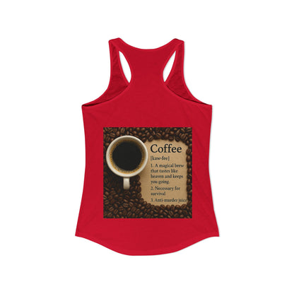 Coffee Definition Women's Racerback Tank