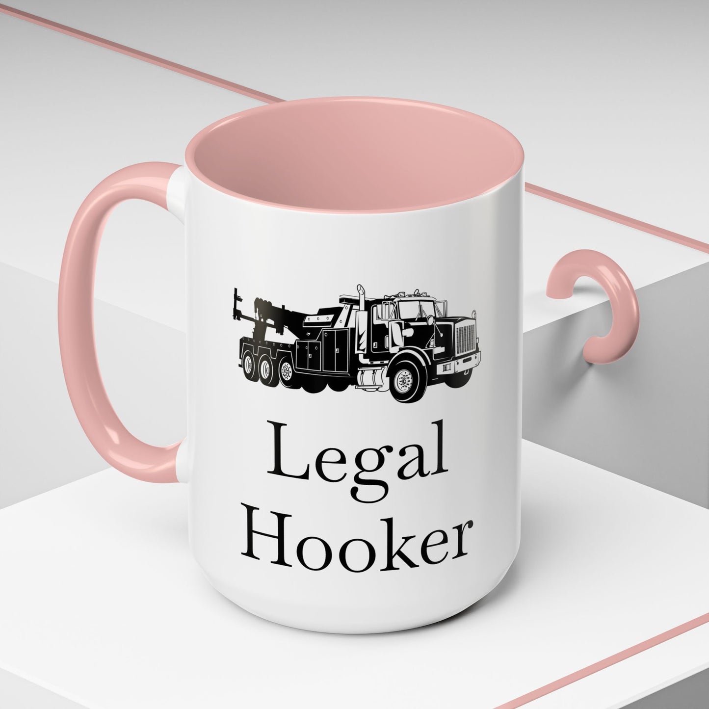 Legal H**ker Heavy Tow Truck 2-Tone Coffee Mug