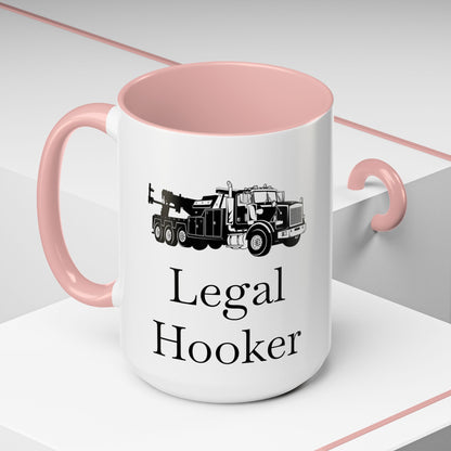 Legal H**ker Heavy Tow Truck 2-Tone Coffee Mug