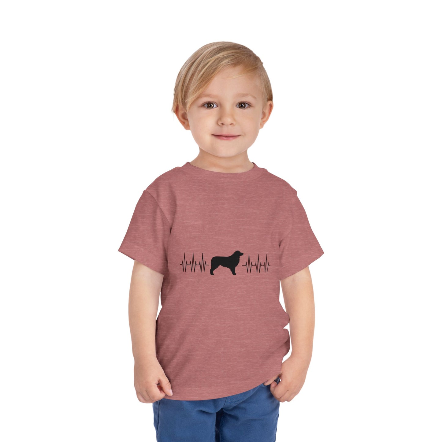My Heart Beats For Aussies Toddler Unisex Short Sleeve Crewneck Tee