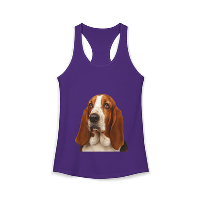 Basset Head Women's Racerback Tank