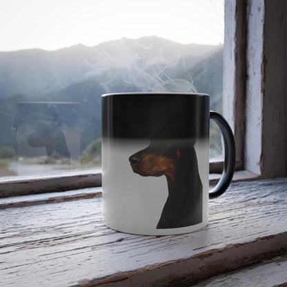 Doberman Head Color Changing Mug
