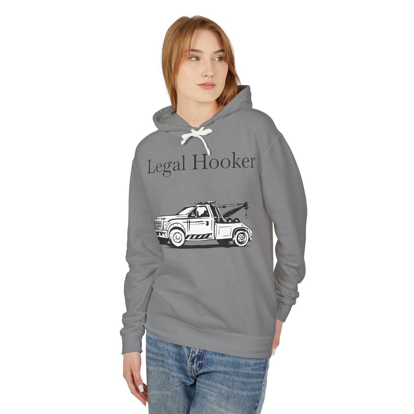 Legal H**ker Wheel Lift Tow Truck Unisex Lightweight Hoodie
