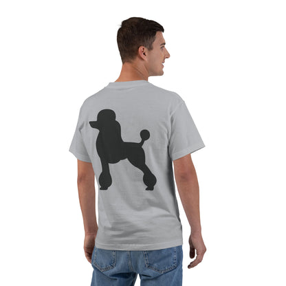 Poodle Silhouette Men's Short-Sleeve Crewneck Tee